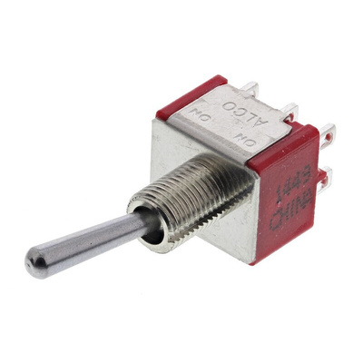 TE Connectivity Toggle Switch, Panel Mount, On-On-(On), DPDT, Solder Terminal