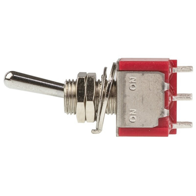 TE Connectivity Toggle Switch, PCB Mount, On-On, DPDT, Solder Terminal