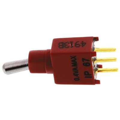 KNITTER-SWITCH Toggle Switch, PCB Mount, On-On, SPDT, Through Hole Terminal, 20V