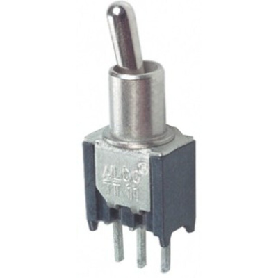 TE Connectivity Toggle Switch, PCB Mount, On-On, SPDT, Through Hole Terminal