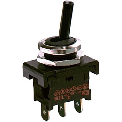 Marquardt Toggle Switch, Panel Mount, On-Off-On, SPDT, Tab Terminal