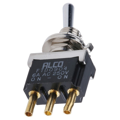 TE Connectivity Toggle Switch, Panel Mount, On-On, SPDT, Solder Terminal, 125V