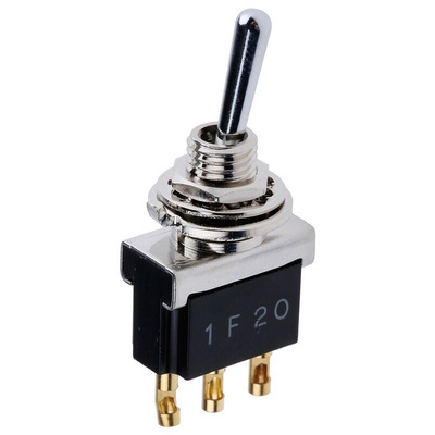 TE Connectivity Toggle Switch, Panel Mount, On-On, SPDT, Solder Terminal, 125V