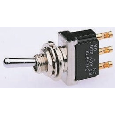 TE Connectivity Toggle Switch, Panel Mount, On-On, 4PDT, Solder Terminal, 125V