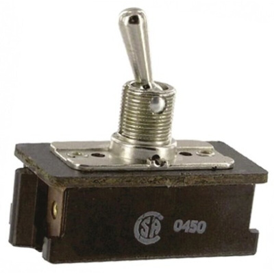 TE Connectivity Toggle Switch, Panel Mount, On-Off-On, DPST, Screw Terminal, 125V