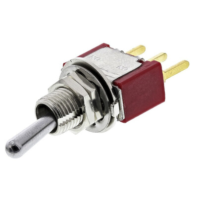 TE Connectivity Toggle Switch, PCB Mount, On-On, SPDT, Through Hole Terminal, 20V