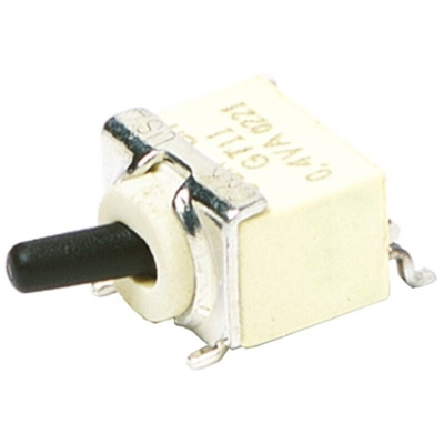 C & K Toggle Switch, PCB Mount, On-(On), SPDT, Surface Mount Terminal