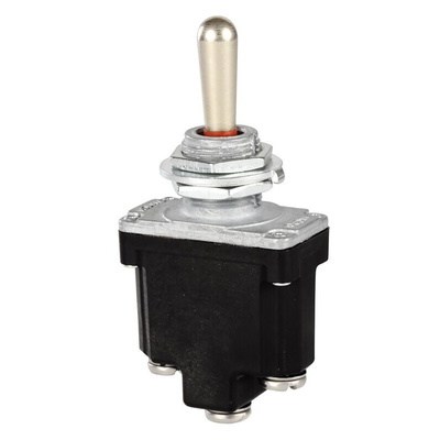 Honeywell Toggle Switch, Panel Mount, On-Off-On, SPDT, Screw Terminal, 250 V ac, 277 V ac
