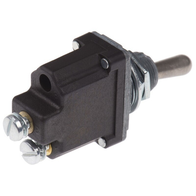 Honeywell Toggle Switch, Panel Mount, (On)-Off, SPST, Screw Terminal
