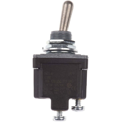 Honeywell Toggle Switch, Panel Mount, (On)-Off, SPST, Screw Terminal