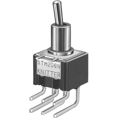KNITTER-SWITCH Toggle Switch, PCB Mount, On-Off-On, DPDT, Through Hole Terminal