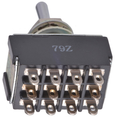 KNITTER-SWITCH Toggle Switch, Panel Mount, On-On-On, 4PDT, Solder Terminal