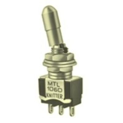 KNITTER-SWITCH Toggle Switch, Panel Mount, On-On, SPDT, Solder Terminal