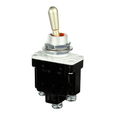 Honeywell Toggle Switch, Panel Mount, On-On, DPDT, Screw Terminal