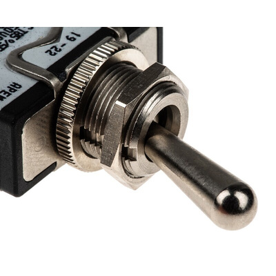 APEM Toggle Switch, Panel Mount, On-Off, SPDT, Screw Terminal, 400V ac