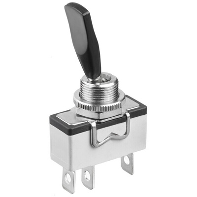 APEM Toggle Switch, Panel Mount, On-On, SPDT, Solder Lug Terminal, 250V ac