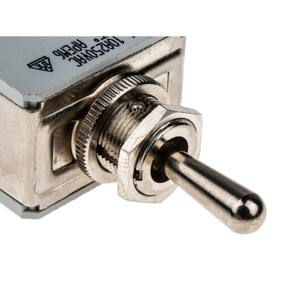 APEM Toggle Switch, Panel Mount, (On)-Off-(On), DPDT, Solder Lug Terminal, 250V ac