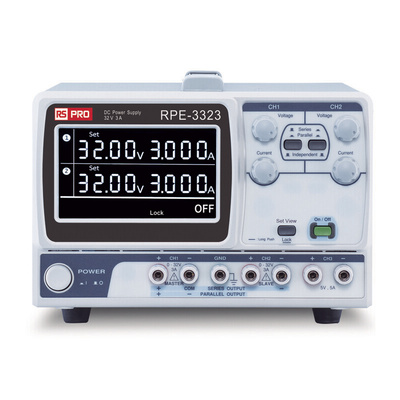 RS PRO Digital Bench Power Supply, 0 → 32V, 3A, 3-Output, 217W