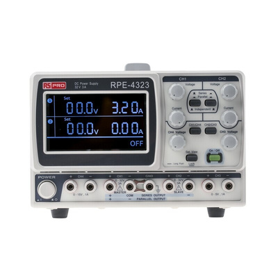 RS PRO Digital Bench Power Supply, 0 → 15V, 2 x 0 → 1A, 4-Output, 212W - UKAS Calibrated