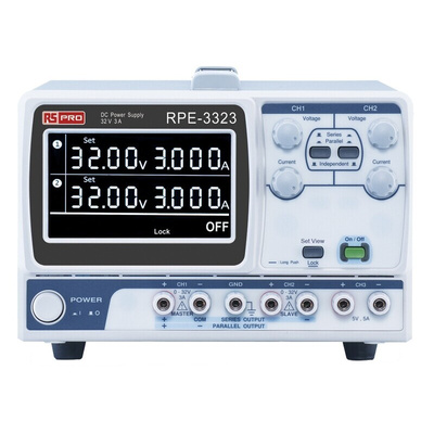 RS PRO Digital Bench Power Supply, 5V, 5A, 3-Output, 217W - RS Calibrated