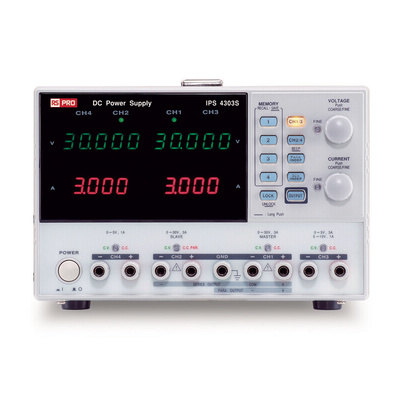 RS PRO Digital Bench Power Supply, 0 → 30V, 1A, 4-Output, 195W