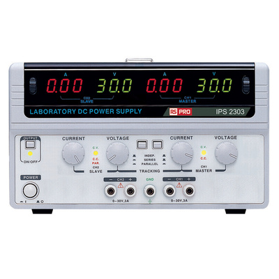 RS PRO Digital Bench Power Supply, 0 → 30V, 3A, 2-Output, 180W