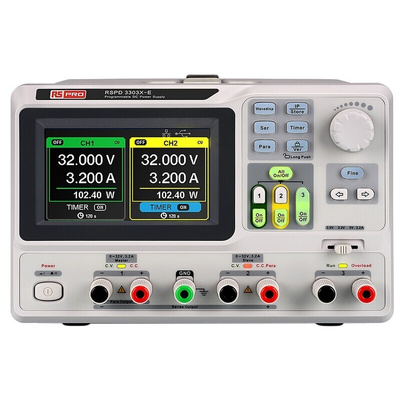 RS PRO Digital Bench Power Supply, 2 x 0 → 32V, 3.2A, 3-Output, 220W - RS Calibrated
