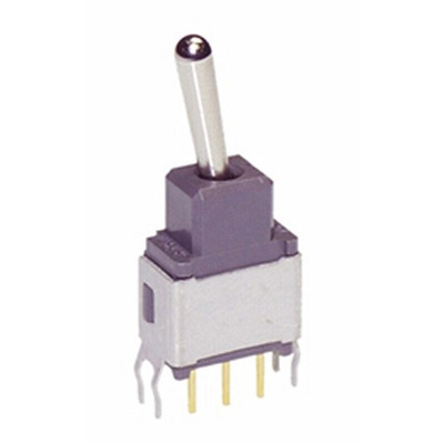 NKK Switches Toggle Switch, Through Hole Mount, On-On, SPDT, PC Terminal Terminal, 28V ac/dc