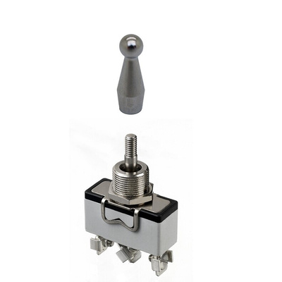 APEM Toggle Switch, Panel Mount, (On)-Off-(On), SPDT, Screw Terminal, 250V ac