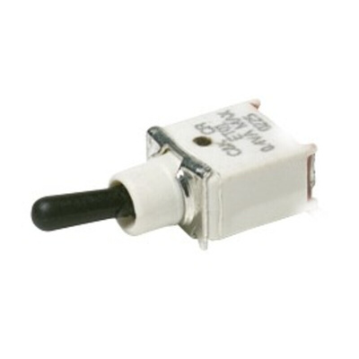 C & K Toggle Switch, PCB Mount, On-(On), SPDT, Through Hole Terminal, 20V ac/dc