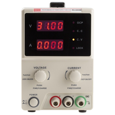 RS PRO Digital Bench Power Supply, 0 → 60V, 0 → 5A, 1-Output, 300W