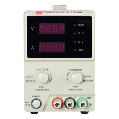 RS PRO Digital Bench Power Supply, 0 → 60V, 0 → 5A, 1-Output, 300W - UKAS Calibrated