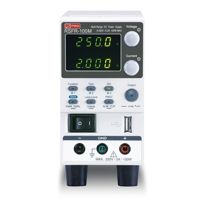 RS PRO Digital Bench Power Supply, 250V, 2A, 1-Output, 100W - RS Calibrated