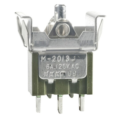 NKK Switches Toggle Switch, Panel Mount, On-Off-On, SPDT, Solder Terminal, 125V ac