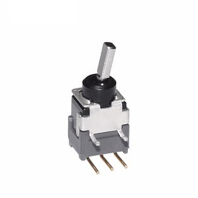 NKK Switches Toggle Switch, PCB Mount, On-Off-On, SPDT, Through Hole Terminal, 28V ac/dc