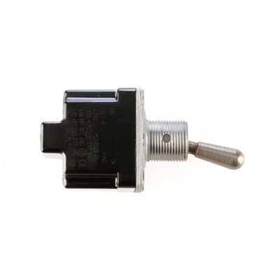 Honeywell Toggle Switch, Bushing Mount, On-(On), SPDT, Screw Terminal, 125V ac