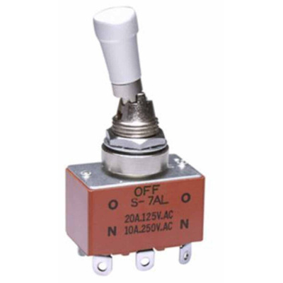 NKK Switches Toggle Switch, Panel Mount, On-Off-(On), DPDT, Solder Terminal