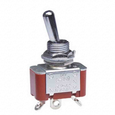 NKK Switches Toggle Switch, Panel Mount, On-Off-(On), SPDT, Solder Terminal, 30 V dc, 125V ac