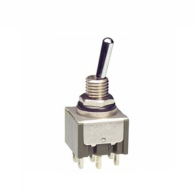 NKK Switches Toggle Switch, Panel Mount, On-On-On, Solder Terminal