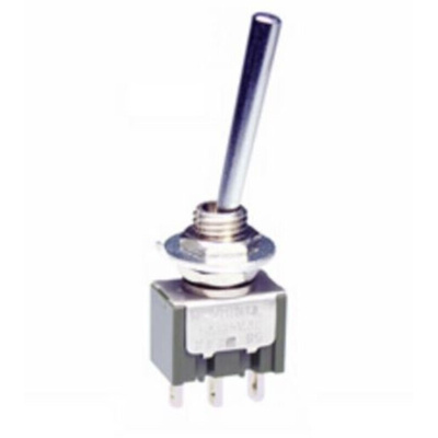 NKK Switches Toggle Switch, Panel Mount, On-Off-On, SPDT, Solder Lug Terminal, 30 V dc, 125V ac