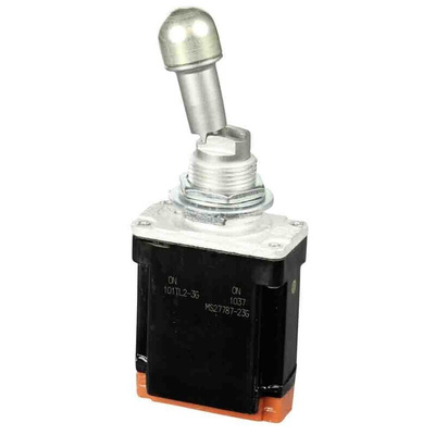 Honeywell Toggle Switch, Bushing Mount, On-On, SPDT, Wire Lead Terminal, 125V ac