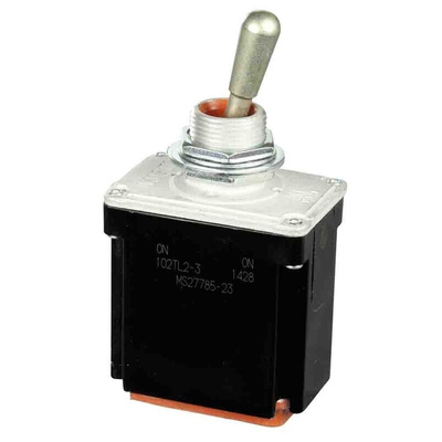 Honeywell Toggle Switch, Bushing Mount, On-On, DPDT, Wire Lead Terminal