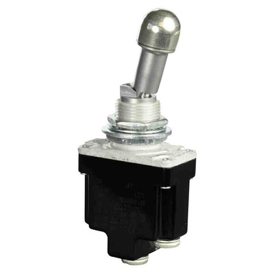 Honeywell Toggle Switch, Bushing Mount, SPST, Screw Terminal, 125V ac