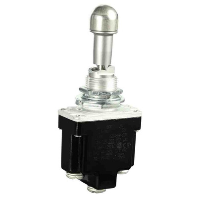 Honeywell Toggle Switch, Bushing Mount, SPDT, Screw Terminal, 125V ac