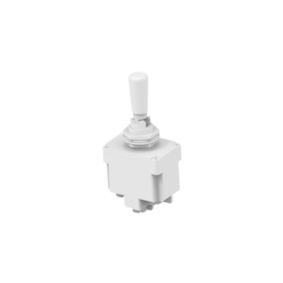 TE Connectivity Toggle Switch, Through Hole Mount, (On)-Off-(On), DPDT, Screw Terminal