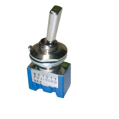 NIDEC COPAL ELECTRONICS GMBH Toggle Switch, PCB Mount, (On)-Off-(On), DPDT, Solder Terminal