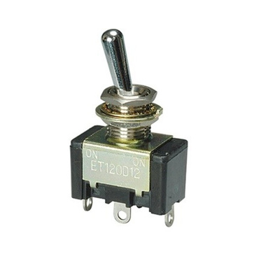 NIDEC COPAL ELECTRONICS GMBH Toggle Switch, PCB Mount, On-Off, SPDT, Solder Terminal