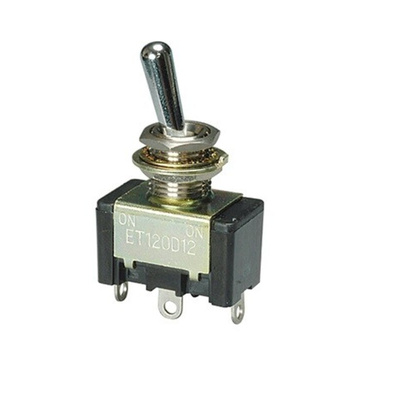NIDEC COPAL ELECTRONICS GMBH Toggle Switch, PCB Mount, On-On, SPDT, Solder Terminal