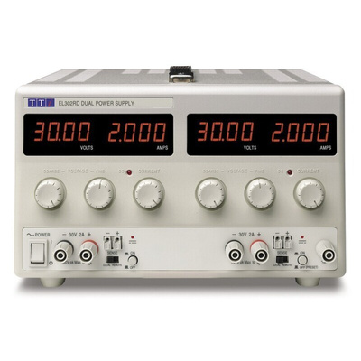 Aim-TTi EL-R Series Digital Bench Power Supply, 0 → 30V, 0 → 2A, 2-Output, 120W - UKAS Calibrated