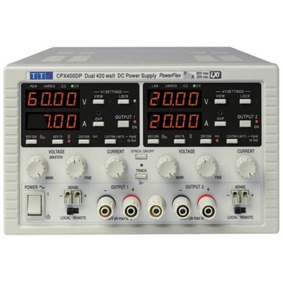 Aim-TTi CPX Series Digital Bench Power Supply, 0 → 60V, 0 → 20A, 2-Output, 840W - RS Calibrated